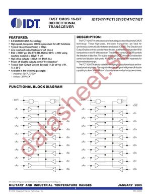 IDT74FCT16245ETPVG8 datasheet  